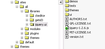 jquery folder structure