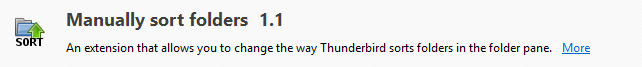 Manually Sort Folders - Thunderbird
