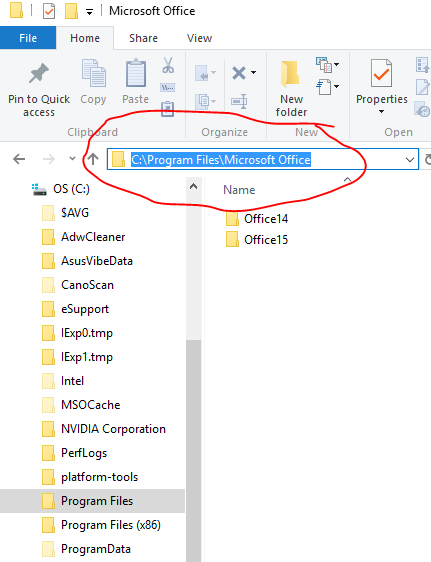 Microsoft Office Folder
